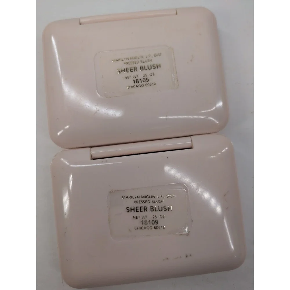 VNTG NEW LOT 2!🥰Marilyn Miglin SHEER BLUSH 18109 Pressed Brush Compact MakeUp